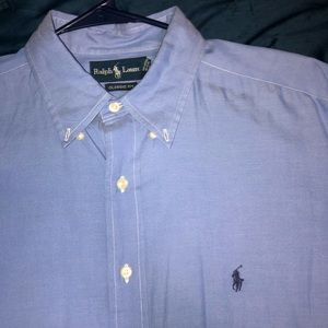 Ralph Lauren Button Down Dress Shirt - Blue
